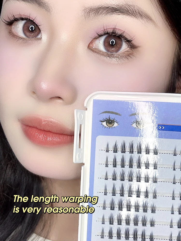 320 pieces large capacity eyelashes book lazy single cluster false eyelashes dandelion white moonlight eyelashes