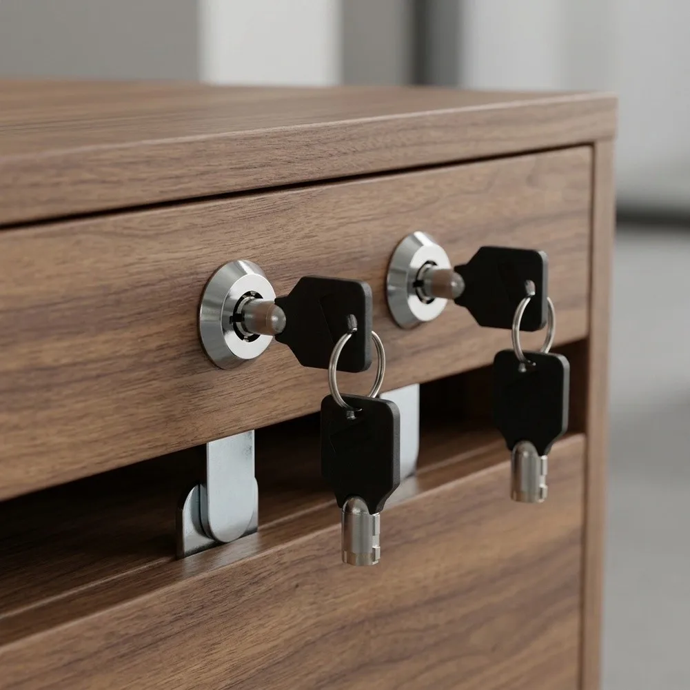 16MM Threaded Tube Lever Lock 2 PCS Set Designed for Furniture Mailbox Storage Locker Security with Reinforced Lock Cylinder