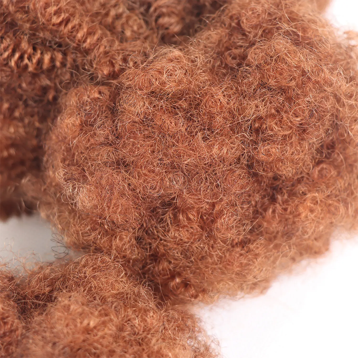 # 30 البني المحمر الأفرو غريب مجعد الشعر البشري السائبة للتضفير 50 جرام/الحزمة الكروشيه تمديدات شعر ريمي أقفال للضفائر لا لحمة