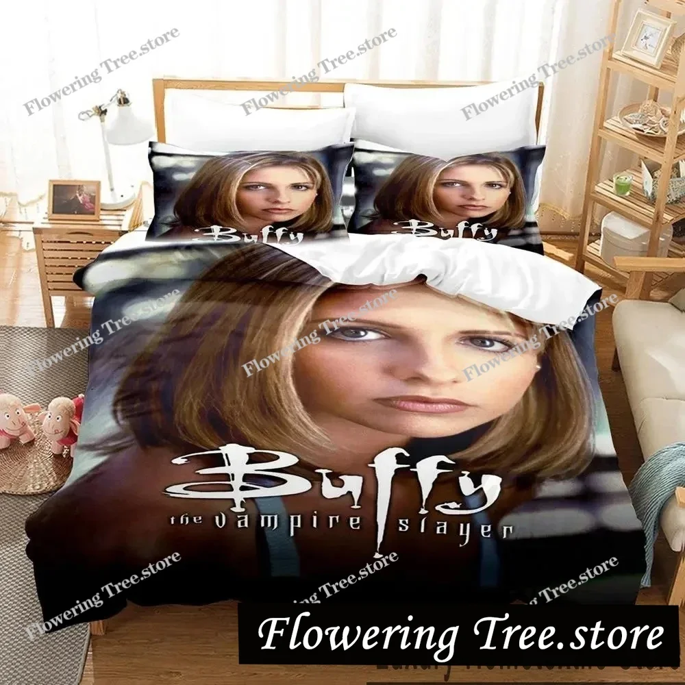

3D Print Buffy the Vampire Slayer Bedding Set Boys Girls Twin Queen King Size Duvet Cover Pillowcase Bed boys Adult