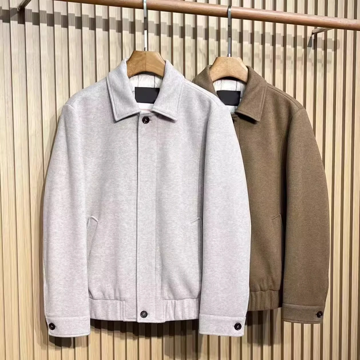 

Итальянский LP старый денежный стиль мужской шерстяной пуховик с лацканами