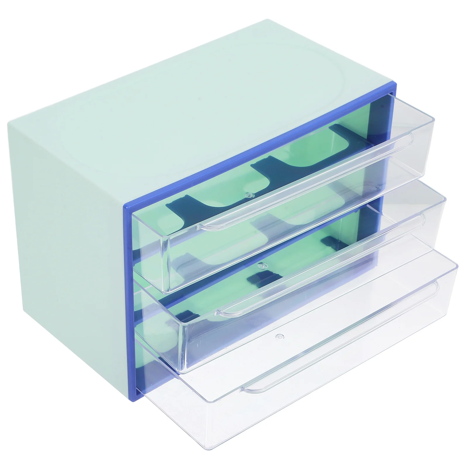 Drawer Storage Box Lockers Bins Plastic Cabinet Organizer with Drawers Desktop Adhesive Tape