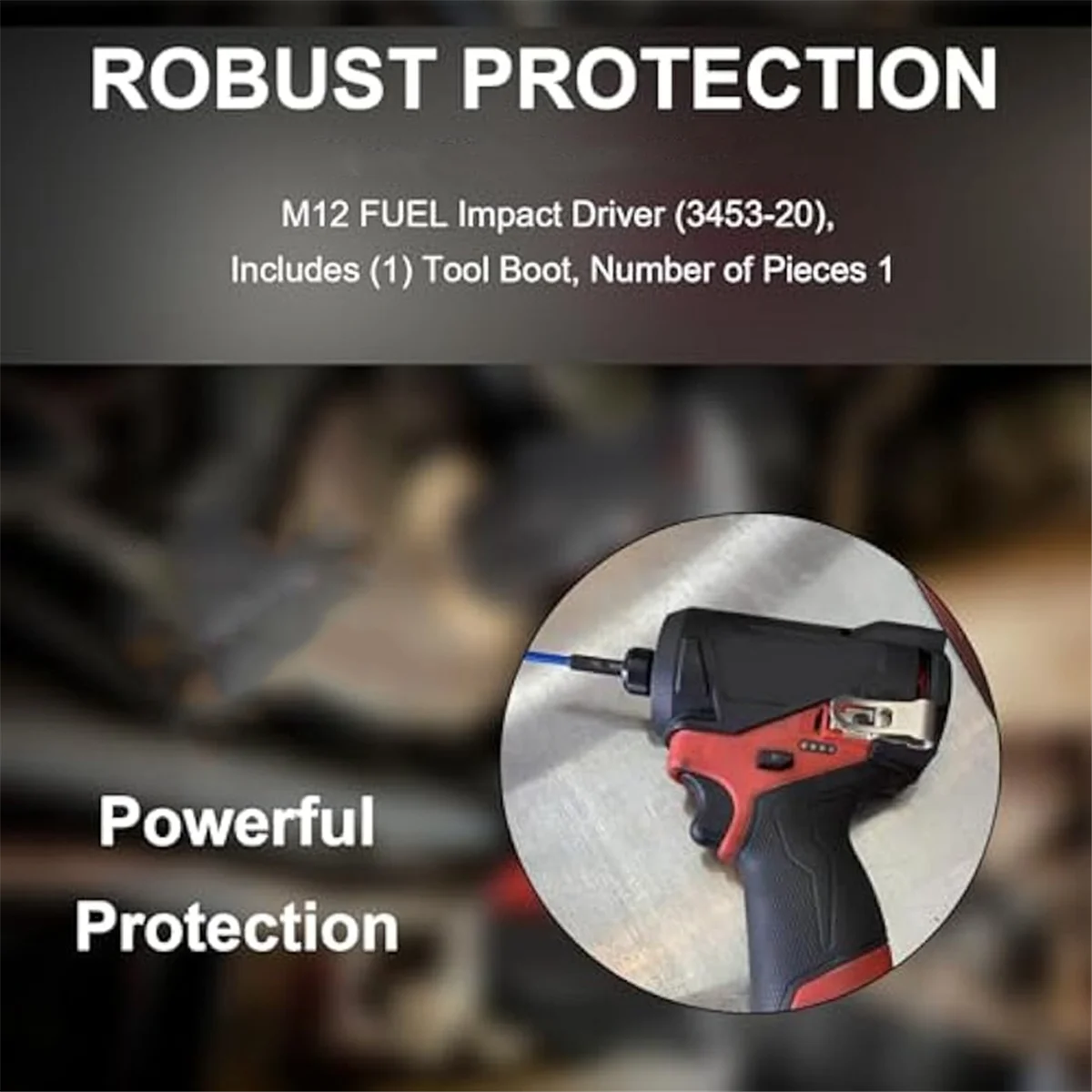 ABNJ 49-16-3453 Botte de protection contre les chocs pour carburant M12 1/4 pouces. Pilote d'impact hexagonal 3453-20