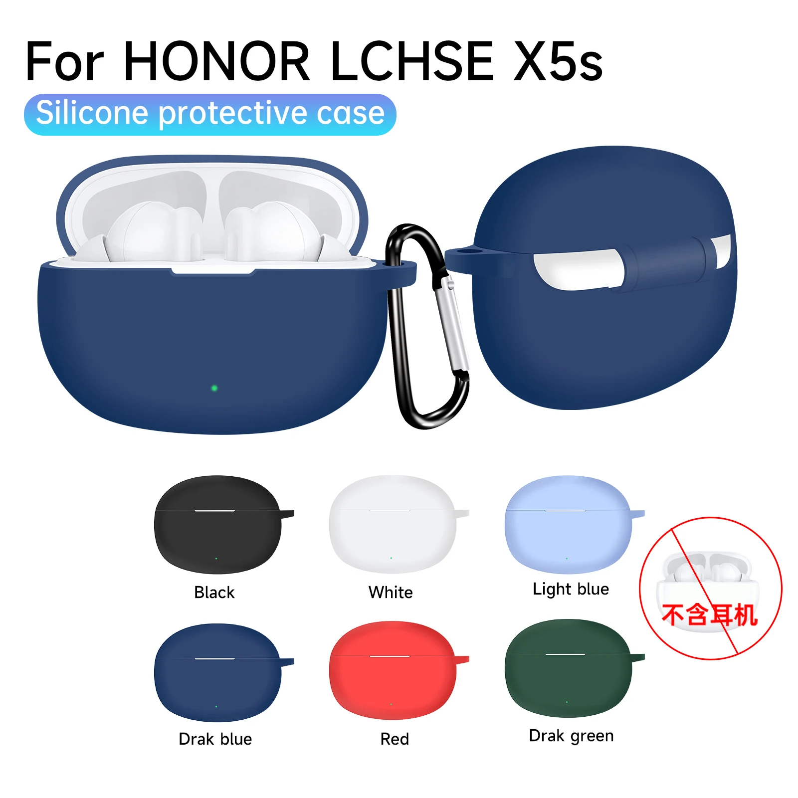 Funda protectora de silicona con gancho para Honor LCHSE X5s