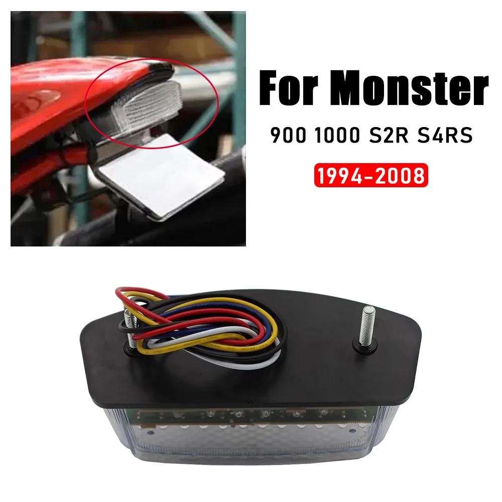 

For Ducati Monster 900 1000 S2R S4 S4R 1994-2008 LED TailLights Brake Tail Lights with Integrated Turn Signals Indicators