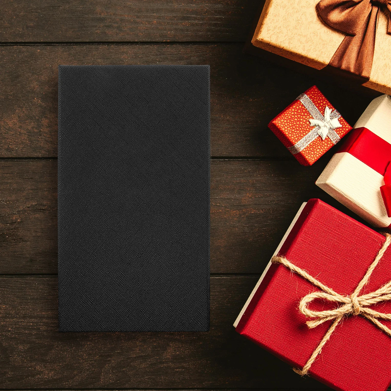 

4Pcs Gift Box Black Square Cardboard Boxes with Lid for Jewelry Packaging Ring Bearer Trinket Storage Treats Favor Gable Display