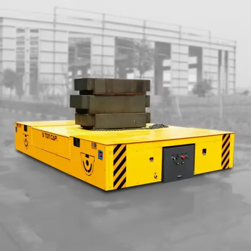 10 Tons AGV Electric Transfer Cart Battery Powered Warehouse Ro bot Remote Control Heavy Du ty Transport Trolley Vehicle