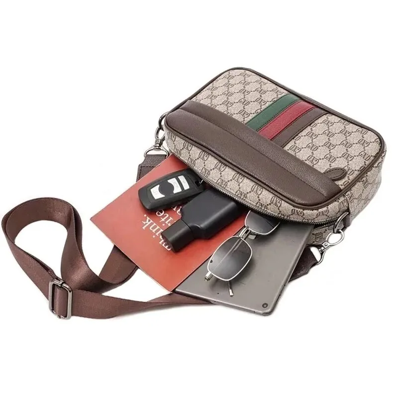 Bolsa de ombro de couro PU para homens jovens, bolsas crossbody impermeáveis, bolsa casual de negócios, moda festa, atacado, 2022