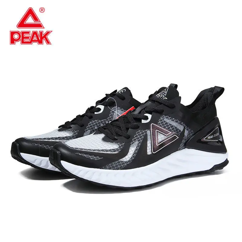 Peak\'s Official Running Shoes for Men, New Sports Cushioning, Breathable, Ultra-light, Wear-resistant, Casual Walking Shoes