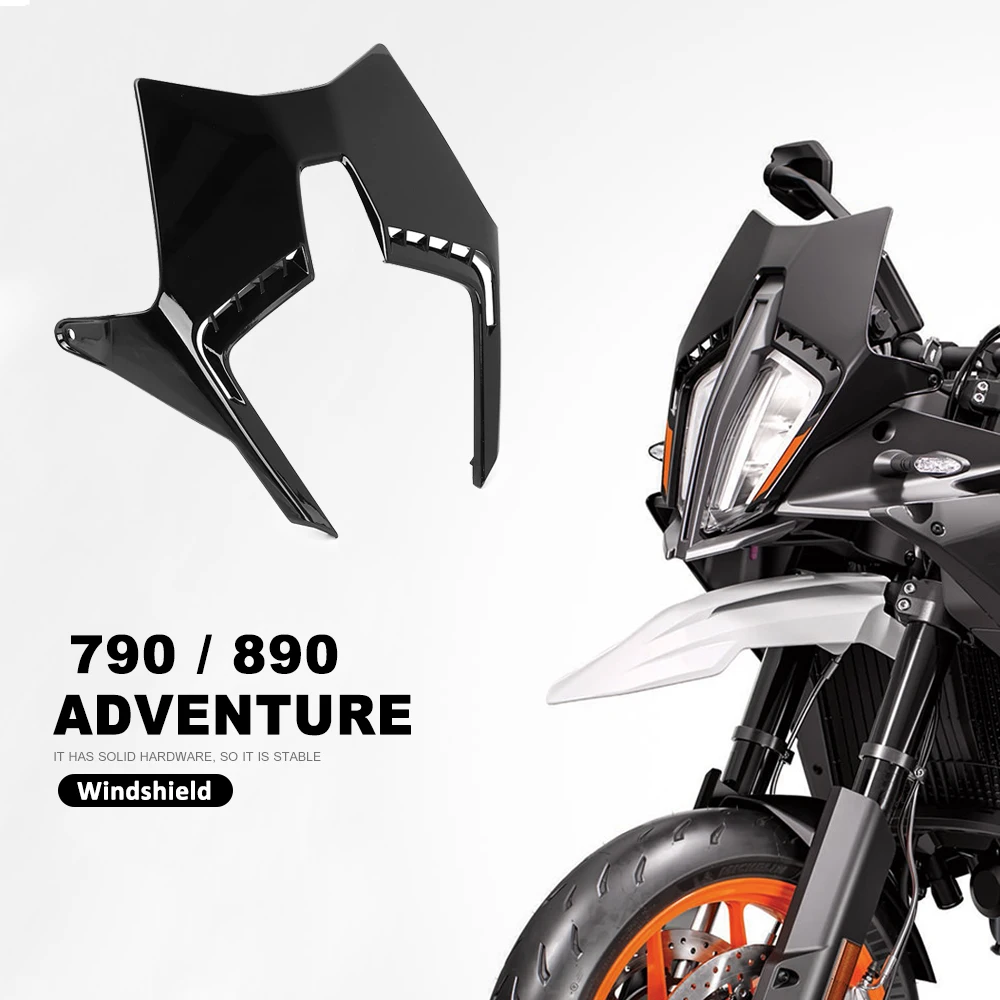 

Лобовое стекло мотоцикла для 890 Adventure Adv 790 ADVENTURE 790 ADV 2024, передний спортивный ветроотражатель, защитная крышка