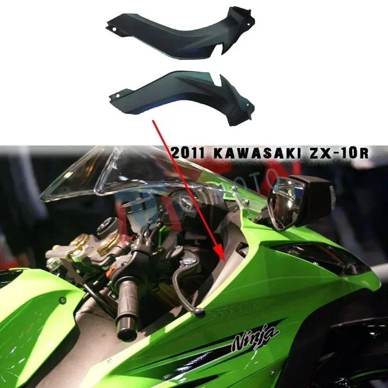 For Kawasiki ZX-10R 2011 2012 2013 2014 2015 Motorcycle Head Tube Left and Right Cover ABS Injection Fairing ZX10 R Accessories