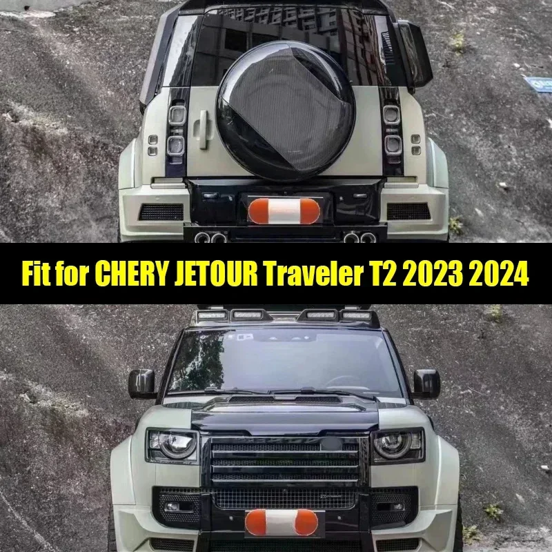 New! Car Body Kit Suitable for CHERY Jetour Traveller T2 2023 2024 Roof Rack Platform Ladder Tail Wing Grille Car Exterior Trim