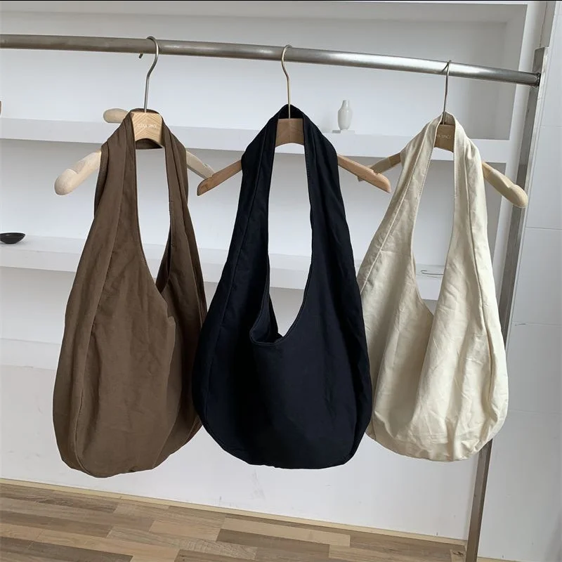 Women Canvas Crossbody Bag Oblique Cross Single Backpack Large Capacity Shoulder Bag Retro Dumpling Hobos Bag Shoulder Bag