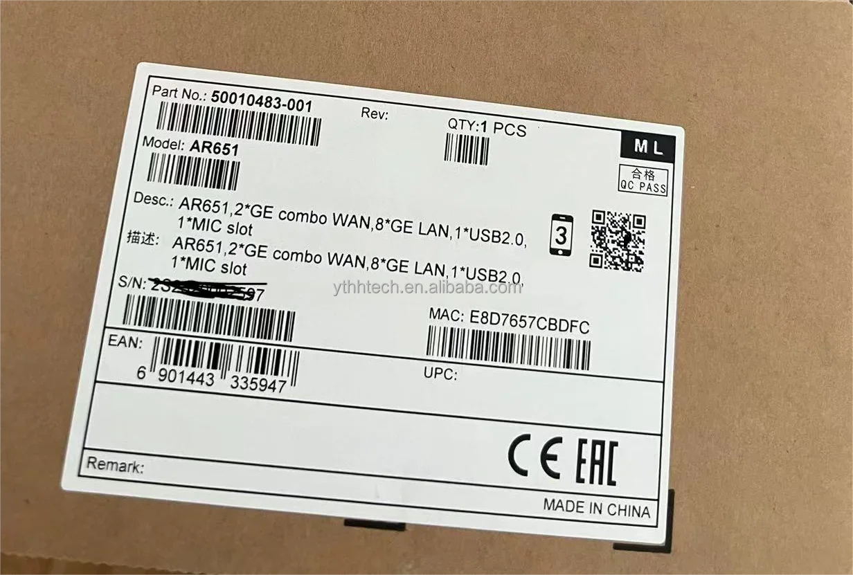 50010483 NetEngine AR650 Series Enterprise Routers AR651 - In stock