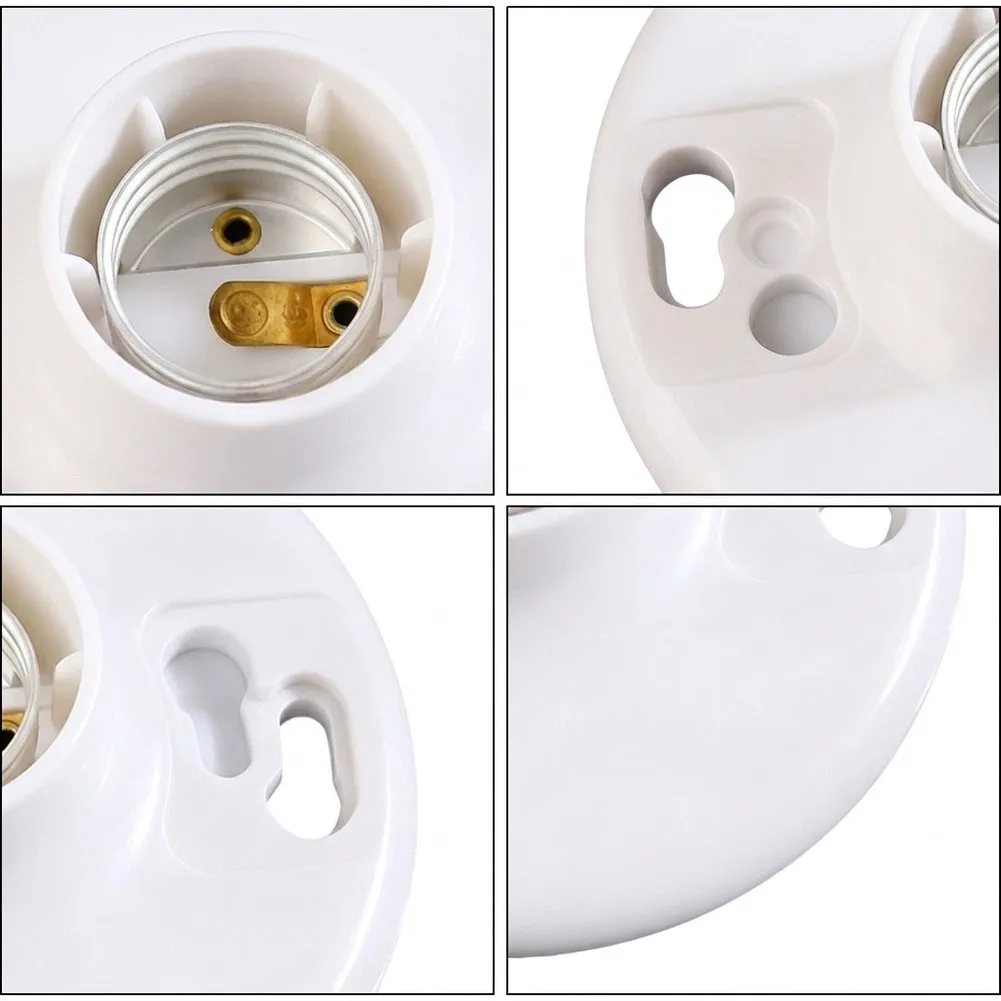 For E26 Plastic Lamp Holder Set for UL Certified Flame Retardant Material Compatible with LED and Incandescent Bulbs