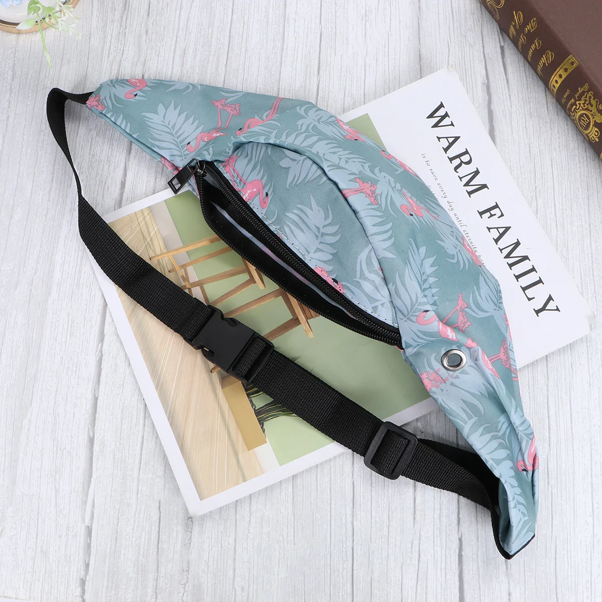 1 قطعة الخصر الرياضية المقاومة للماء السماء الزرقاء خفيفة الوزن دائم أكسفورد القماش الجري المشي لمسافات طويلة السفر في الهواء الطلق حزمة مراوح مرنة