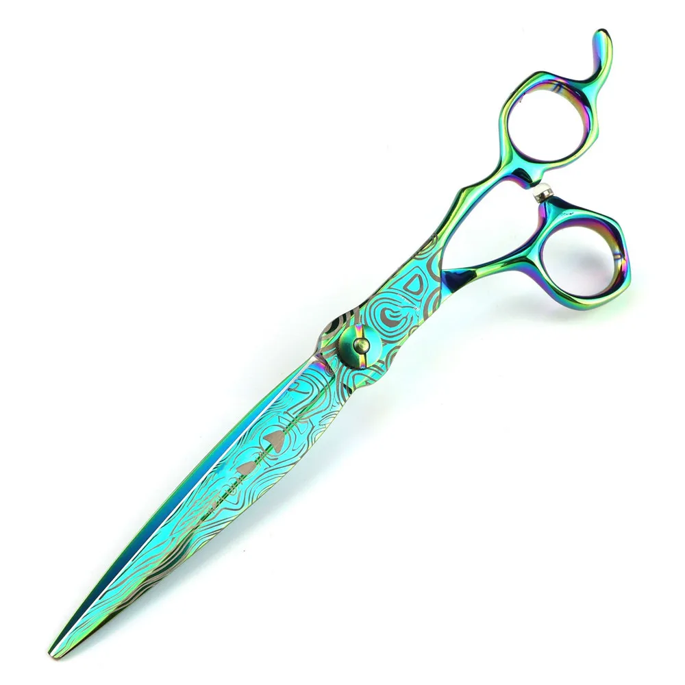 Professional 7 '' Green Damascus scissor Upscale hair scissors haircut thinning barber tools cutting shears Hairdresser scissors