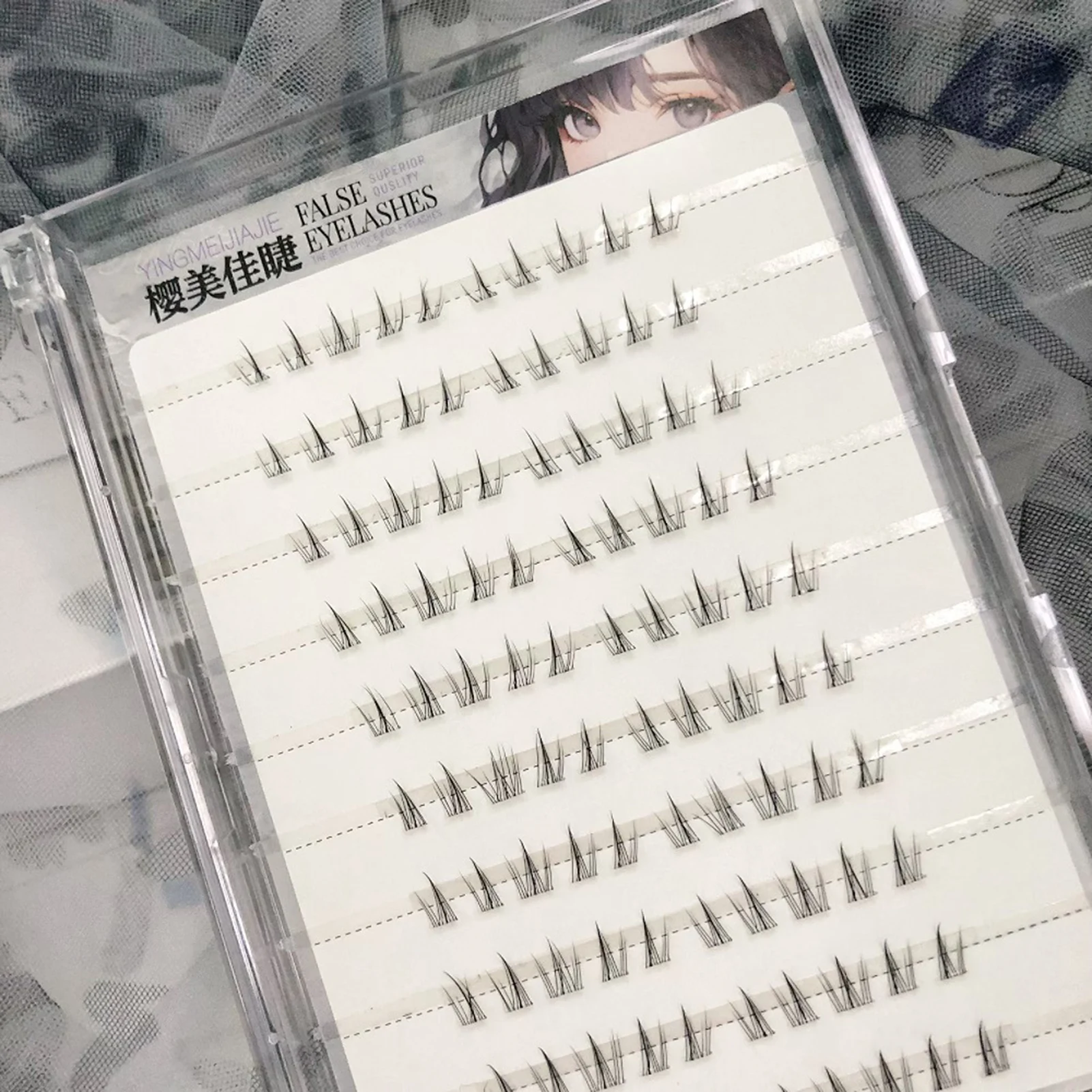6/10/20 Reihen, kein Kleber, Sonnenblumen-Unterwimpern, natürliche individuelle Wimpernverlängerung, Cluster, tägliches Make-up, vergrößern Sie Ihre Augen – Detail 5