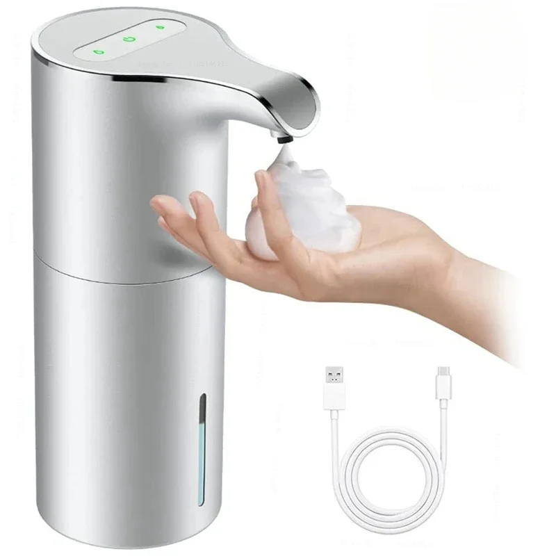 

2024 New 450 ML Soap Dispenser Automatic Touchless USB Rechargeable Electric Foam Soap Dispenser Adjustable Waterproof