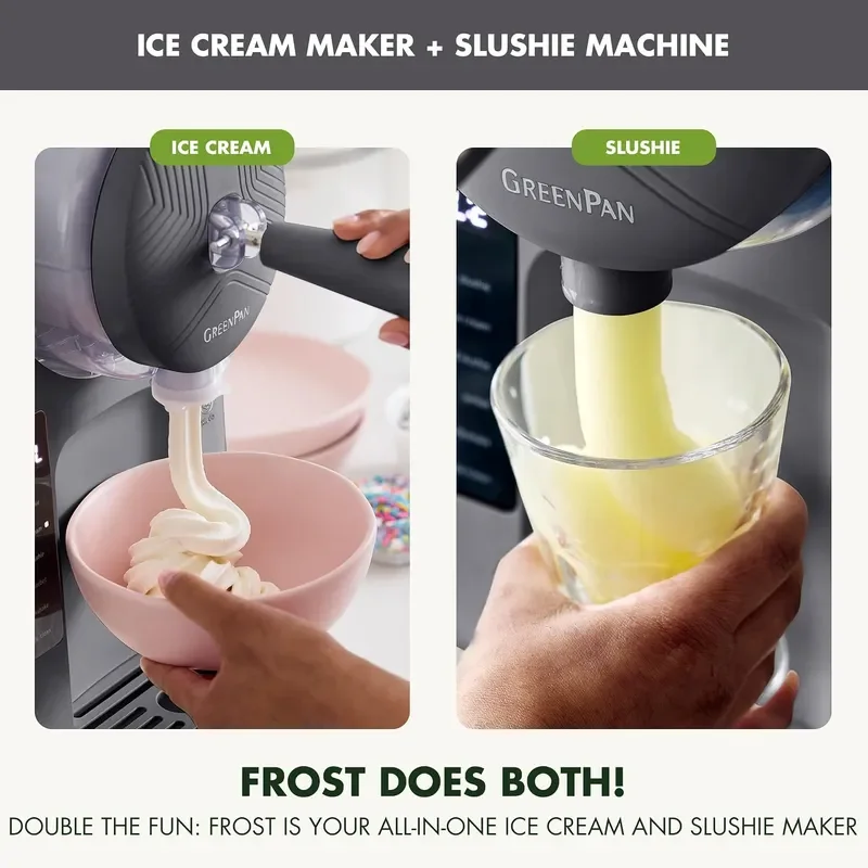 Frost Ice Cream Maker Slushie Machine Soft Serve Sorbet Margaritas Milkshakes Frozen Yogurt No Pre-Freezing Ready in 15 Mins