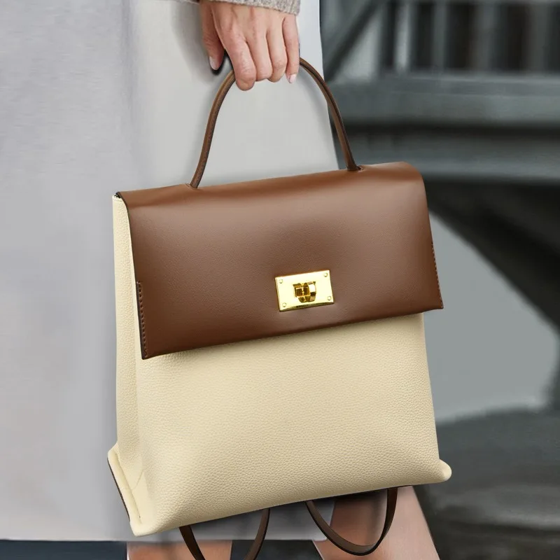 

Unique Casual Crossbody Handbag For Women With Letter Logo Leather Vintage And Large Capacity Simple Luxury