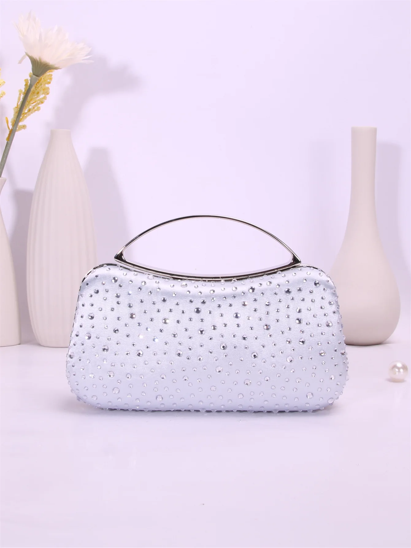 Abendtasche in der Hand, für Jahresversammlungen und Partys, Dinner-Tasche für Hochzeiten und Brautkleider, Damenhandtasche – Detail 5