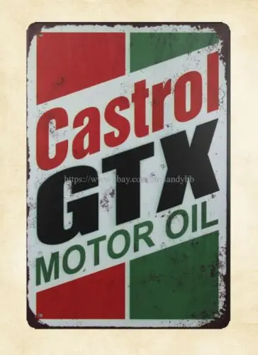 garden reproductions Castrol Gtx Motor Oil metal tin sign sign