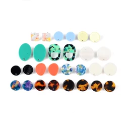 20Pc/lot 925 Silver Needle Mini Stud Earrings Square Acrylic Colorful Helix Cartilage Tragus Lobe Ear Piercing Jewelry Wholesale