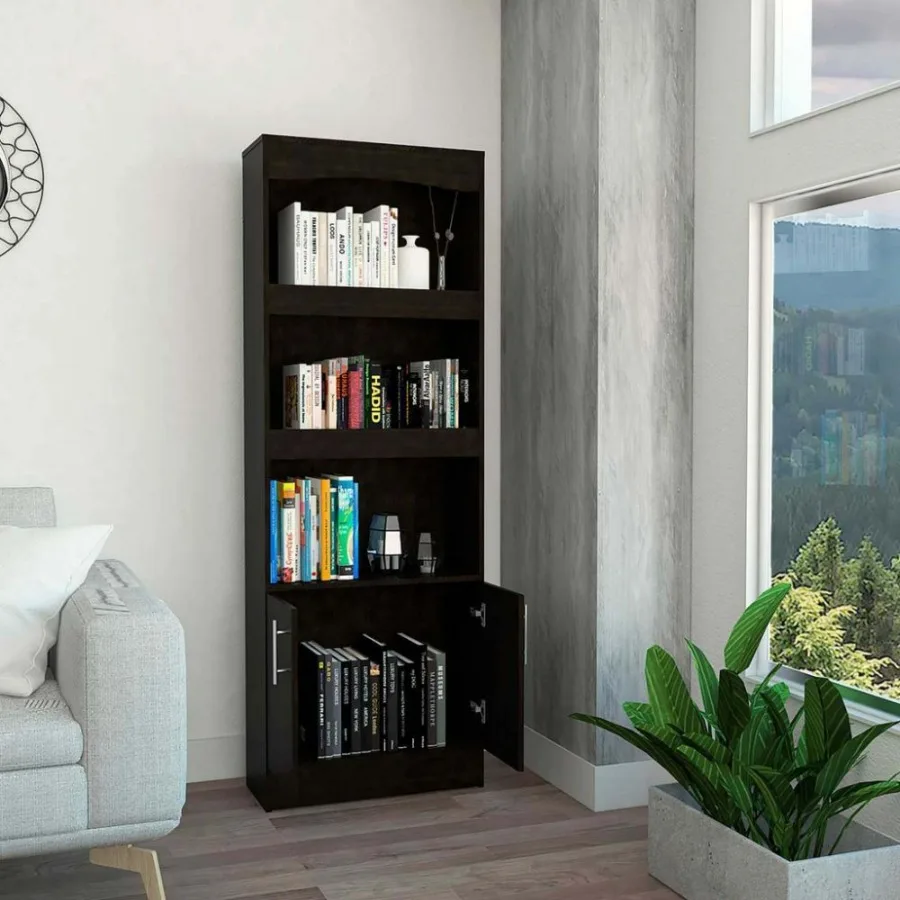 

Bookcase Denver Metal Hardware Black gue Finish