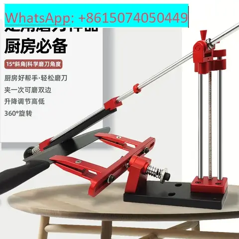 Toohr Telaio per affilare i coltelli Affilacoltelli professionale ad angolo fisso Pietra per affilare smerigliatrice ad alta precisione Strumenti per affilare con binario