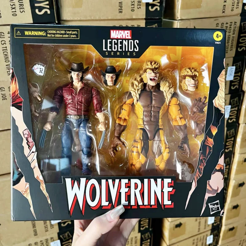 Marvel Legends Series Wolverine 50th Anniversary Marvel'S Logan Vs Sabretooth Collectible 6-Inch Action Figure Gift