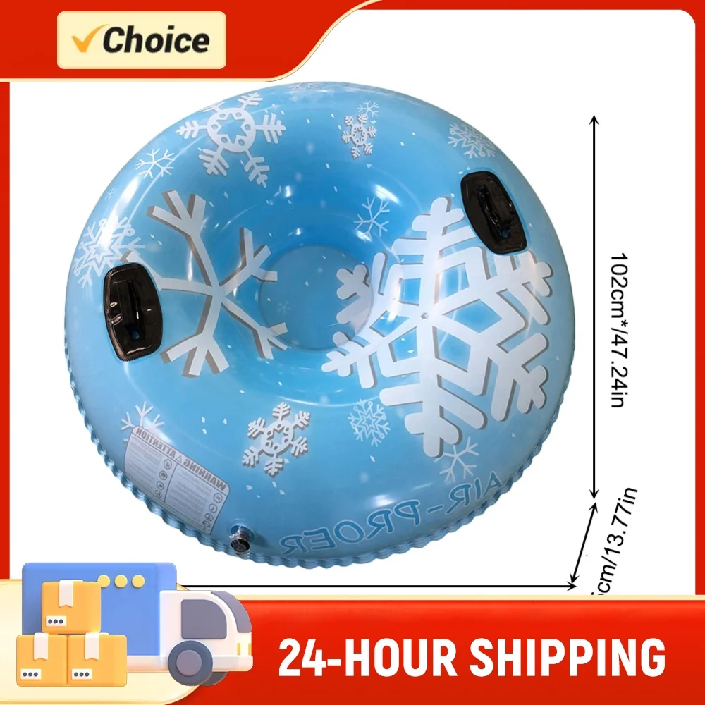 Inflatable Floated Skiing Board Thickened Floated Sled PVC Snow Tube with Handles Ski Board Sled Skiing Equipments