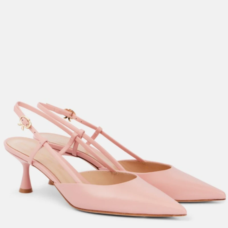 

2026Spring/Summer StilettoHigh Heels,Pointed ToeBack StrapSkirt SandalsEuropean AndAmerican FrenchVersatile Women's BanquetShoes