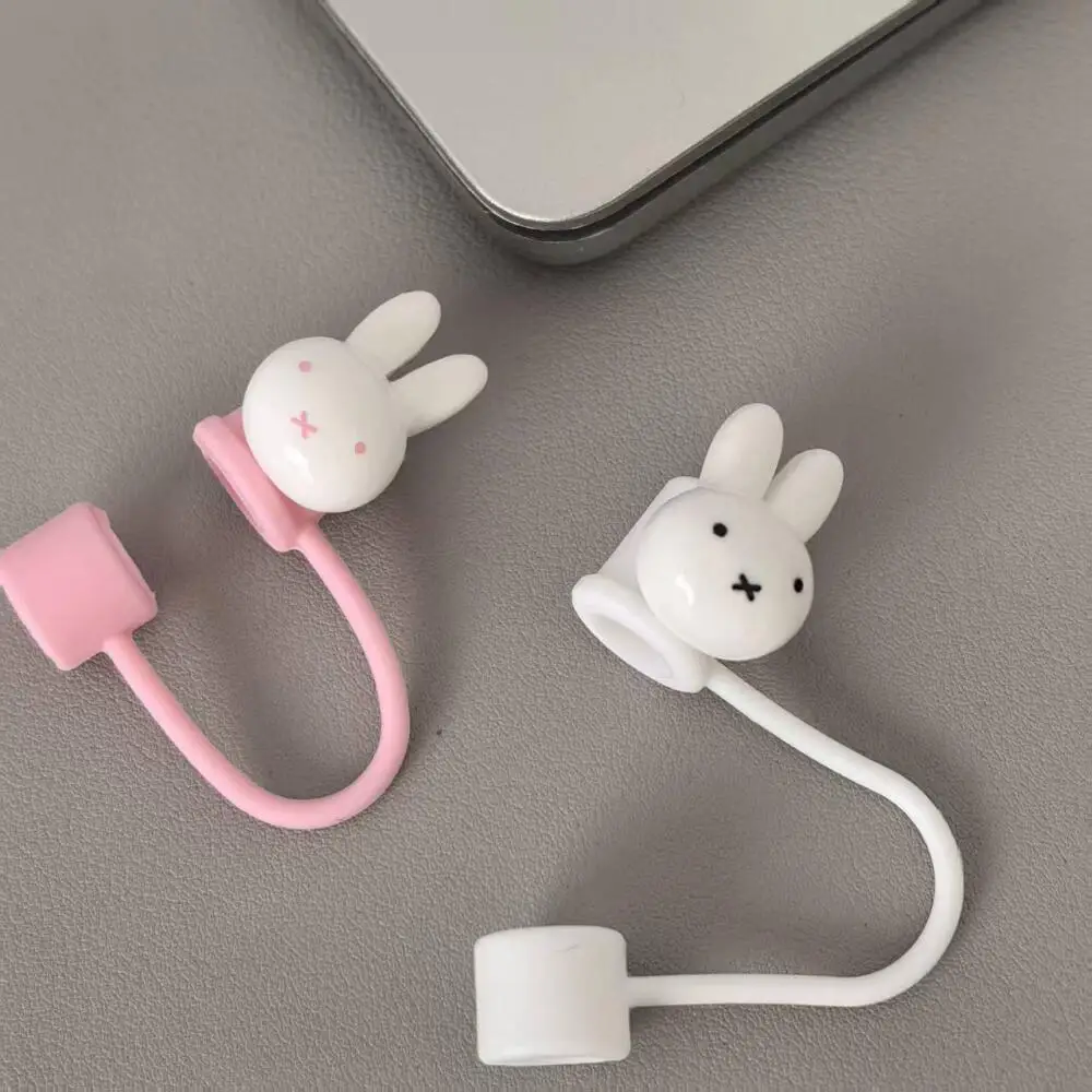 

Miffy Straw Cap Cute Anime Cartoon Creative Simple Multi Style Kawaii Outdoor Portable Water Cup Straw Dust Cap Decorative Gift