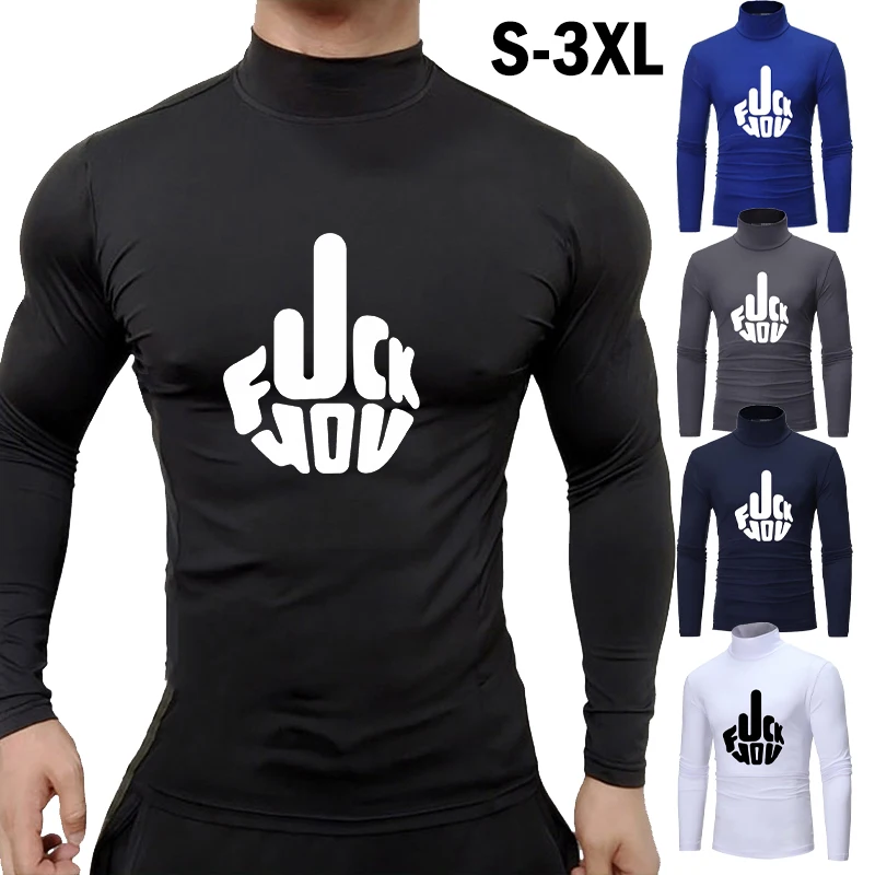 Herren Pullover mit hohem Kragen Pullover gestrickt einfarbig Basis Roll kragen pullover Herbst Winter Slim Fit Langarm T-Shirts Tops