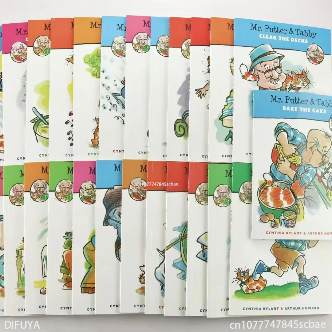 25PCS Mr. Putter and Tabby Children's Elementary Chapter Novels English Reading Book Comic Storybook