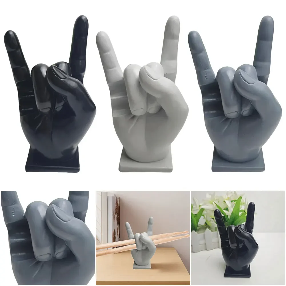 Creative Rock Hand Drum Stick Holder Resin Drumstick Holder Mallet Drumstick Bracket Home Decoration Funny Gift for Drummer