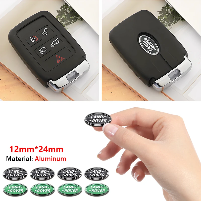 

24mm Car Metal Emblem Key Sticker Remote Control Key Logo Decal For Land Rover Defender Discovery SV SVR Freelander Evoque Range