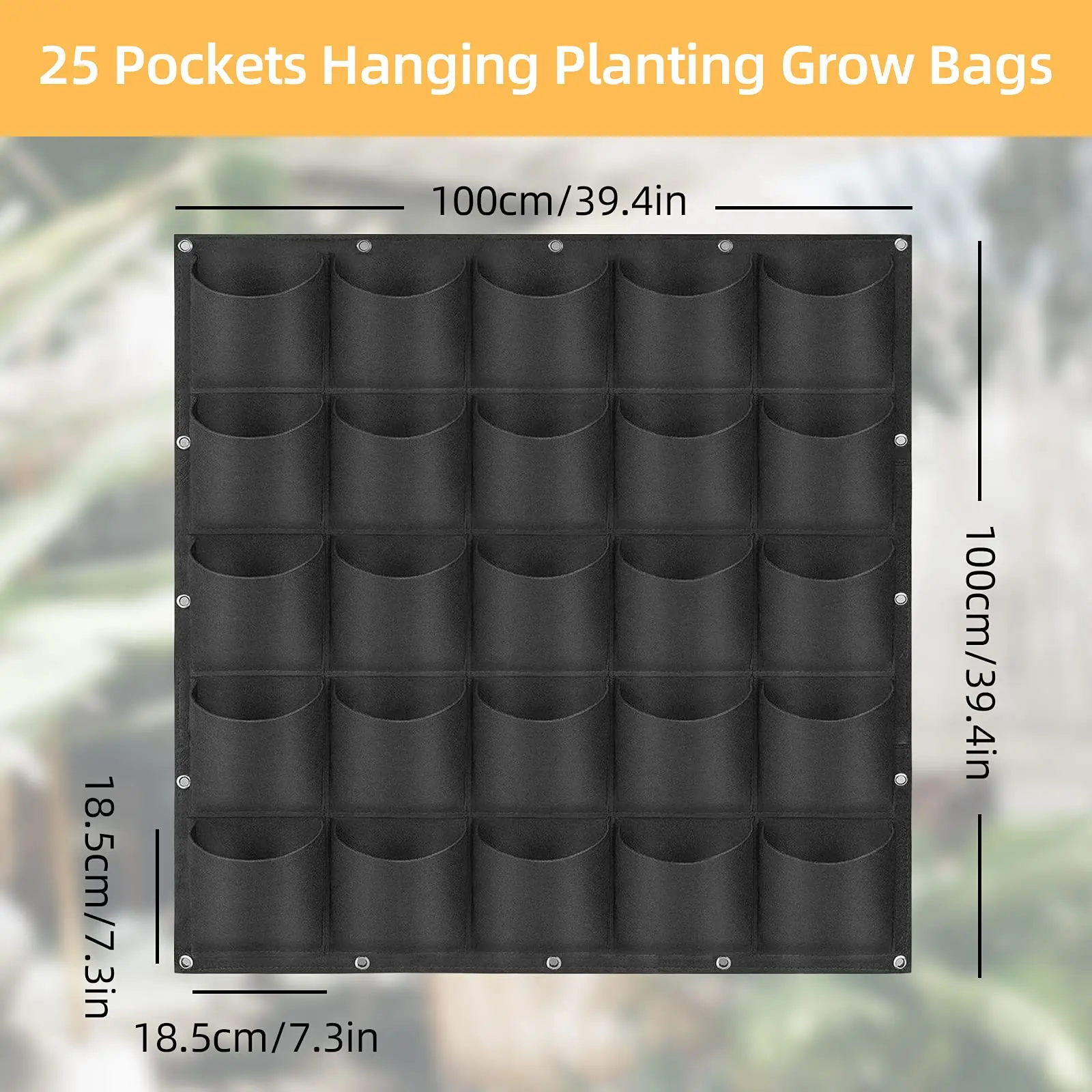 49 Zakken Hangende Plantenbakken, Hangende Verticale Aan De Muur Gemonteerde Plant Plant Kweekzakken, Kruidentuinplanter Buiten Binnen Groeien