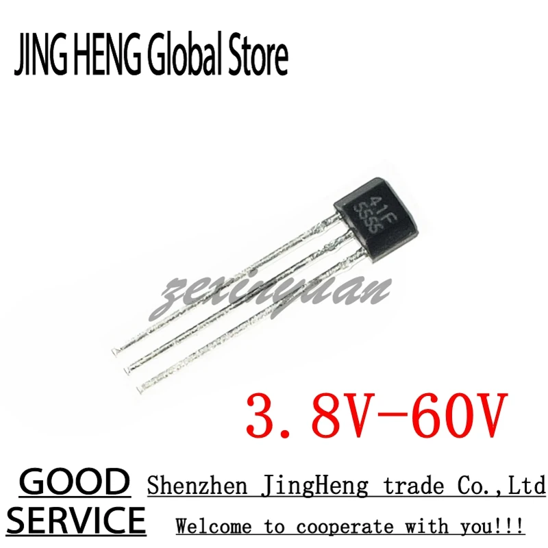 10PCS 41F/ 0H41 / SH41 / SS41F/ S41 TO-92 3.8V-60V Bipolar Hall element sensor Motor sensor
