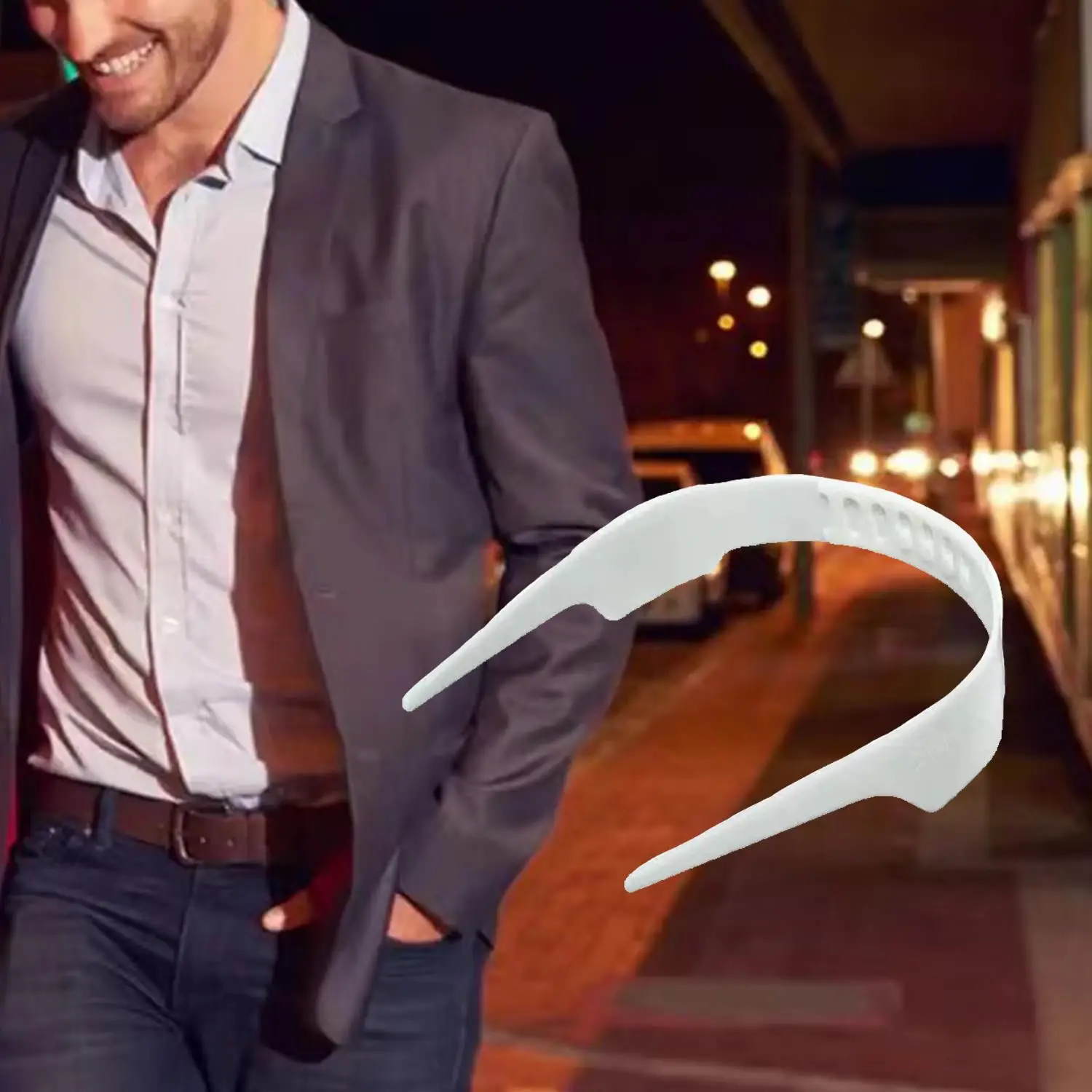 Realzador de cuello ajustable, soporte para mantener tu camisa, cuello vertical para hombres de negocios profesionales, 1 ud.