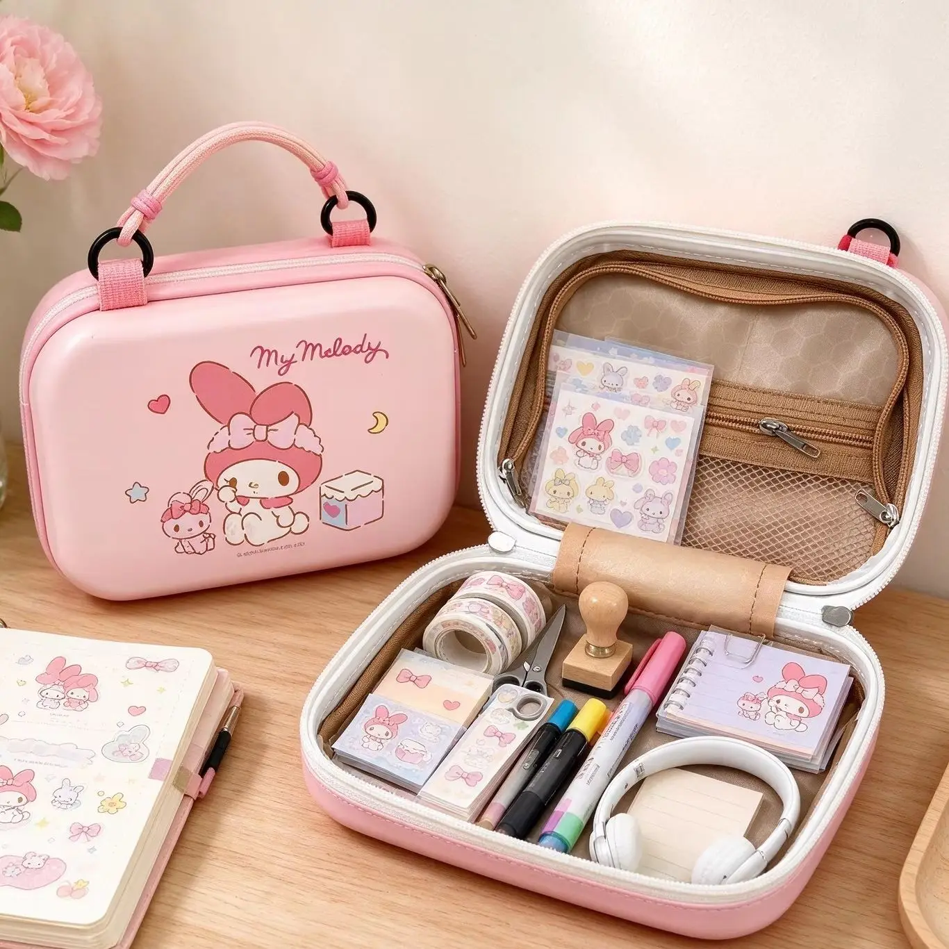 Multi Functional Storage Box With High Appearance, Hello Kitty Portable, Large Capacity, Cute Cartoon Storage Bag