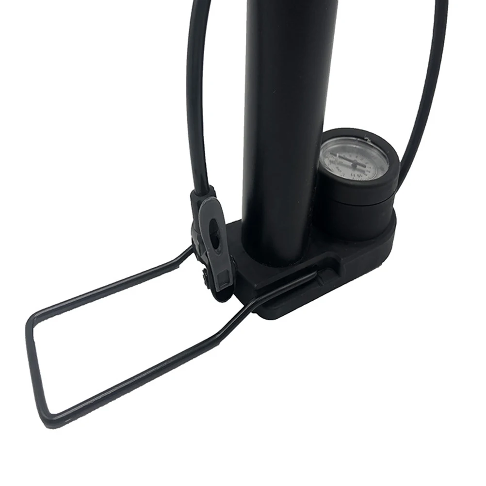 

Durable Metal Mini Foot Pump High Pressure Inflator Portable Bicycle Tire Air Pump with Barometer for Long Distance Cycling