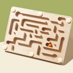 Small Wooden Balance Bead Maze, Balancing Board Game, Focus Training Toy For Kids