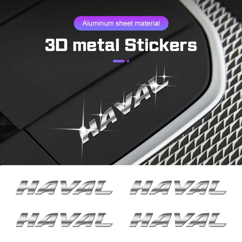 3D Metal Emblem Sticker For Haval Jolion F7 H6 H1 H2 H3 H4 H5 H7 H8 H9 M4 M6 F5 F9 F7X Car Interior Decoration Styling Decals