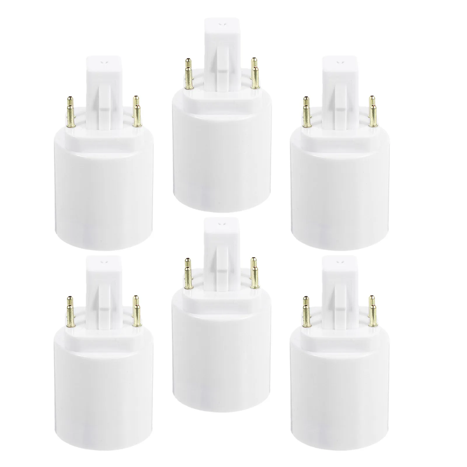 E27 to G24q Light Bulb Socket Adapter 6 Pack Screw Lamp Holder Converter for Home Lighting