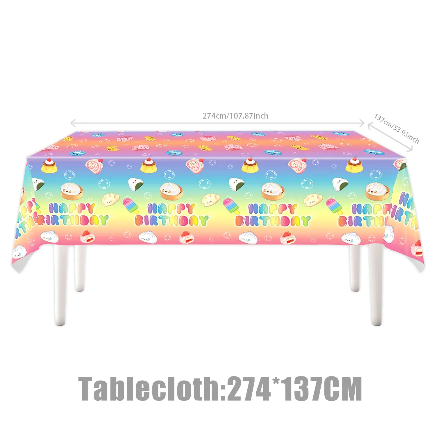 Dampfnudel- & Squishy-Teigtaschen-Themenparty: Teller, Becher, Ballon, Tischdecke, Geburtstagsdekoration, Stressabbau-Partygeschenke – Detail 10
