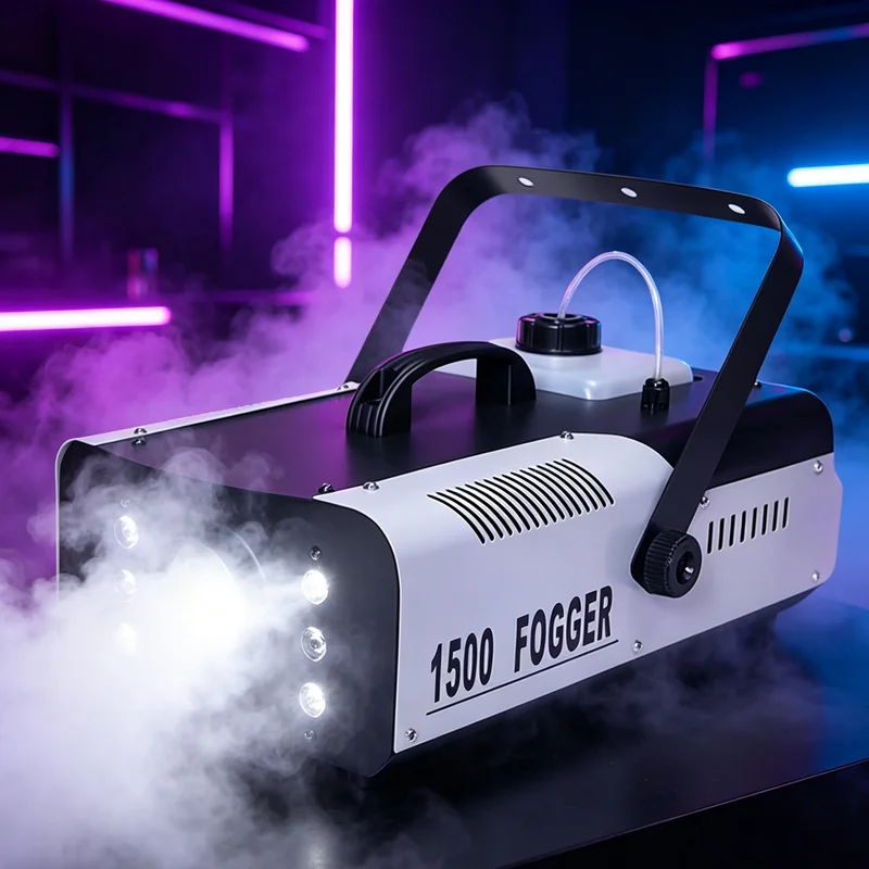 1500W Fog Machine DJ Stage High Output Smoke Machine with LED For Parties Weddings Concerts And Events