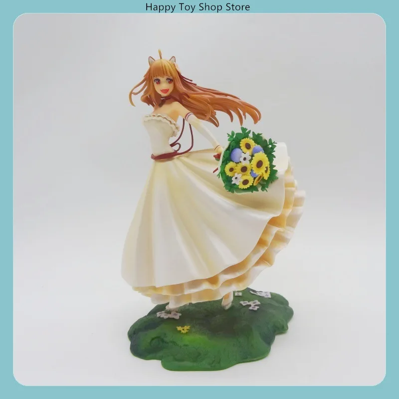 

24cm Merchant Meets The Wise Wolf Holo 10th Anniversary Wedding Dress Anime Figure Model Boys Collection Desktop Ornament Toys