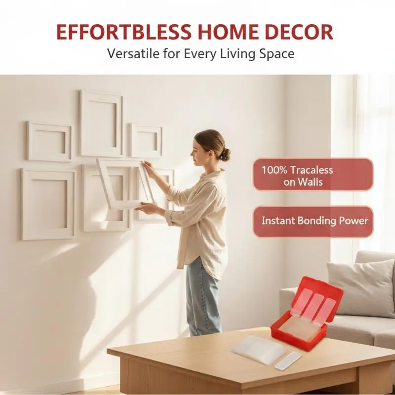 5Boxes Double Sided Adhesive Tape Nano Strong Transparent Wall Stickers Water Proof Widely Used Wall Mount Sticker